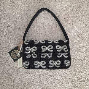 New With Tags! Viral Bow Beaded Shoulder Bag